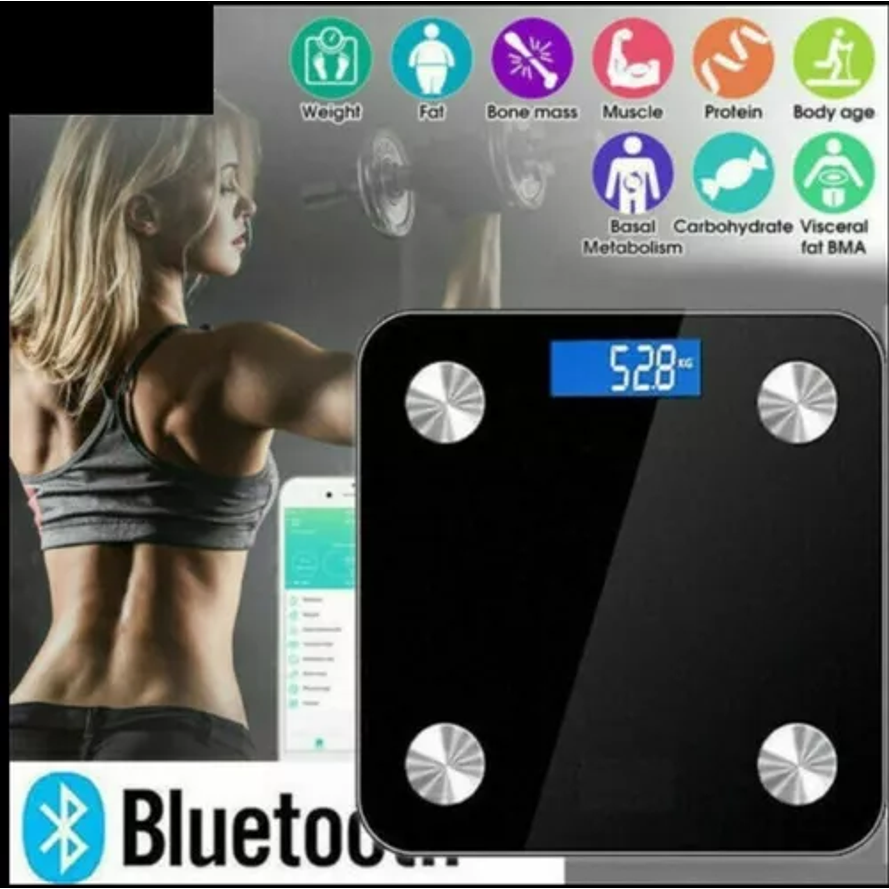 Balanza Inteligente Bluetooth - Mide Grasa, Imc  3