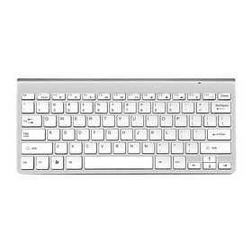 Teclado Inalambrico Bluetooth Qwerty Español Latam Blanco
