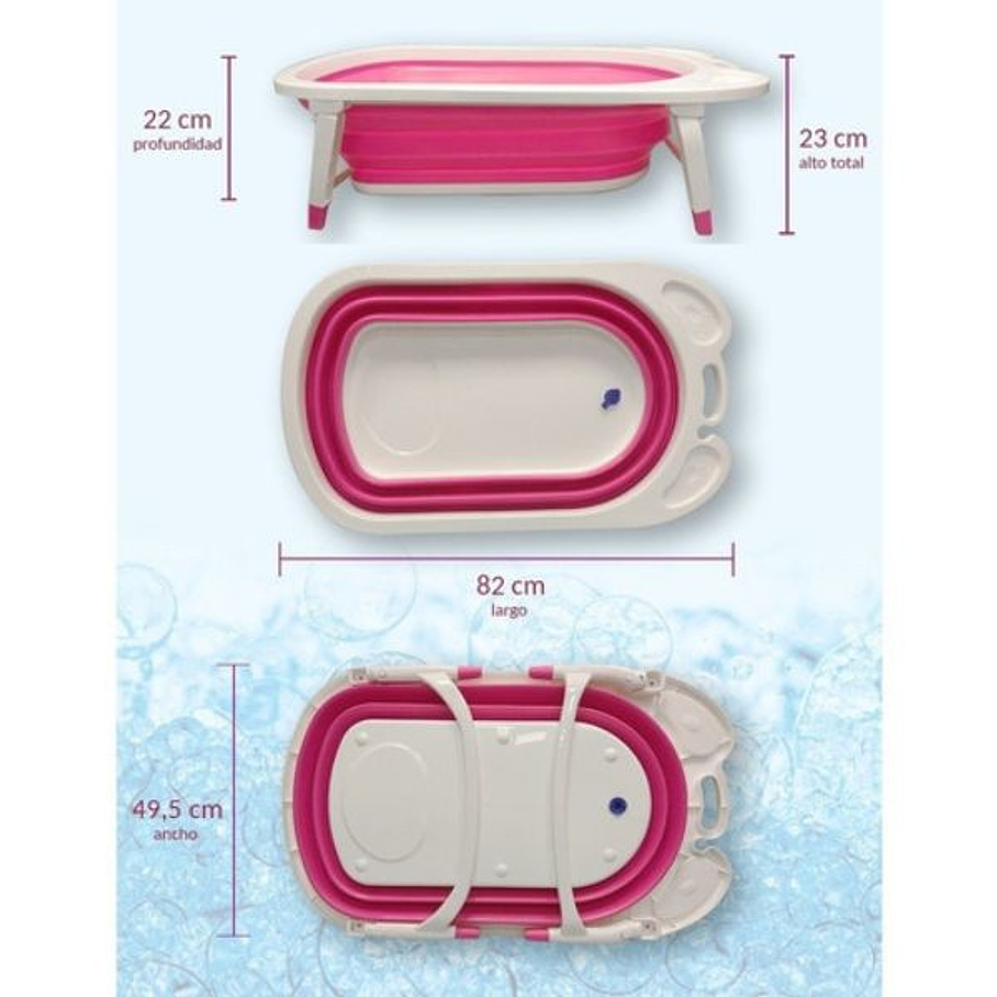 Bañera Plegable Para Niño Antideslizante 5