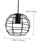 Lampara Colgante Esfera Tipo Jaula De Hierro  3