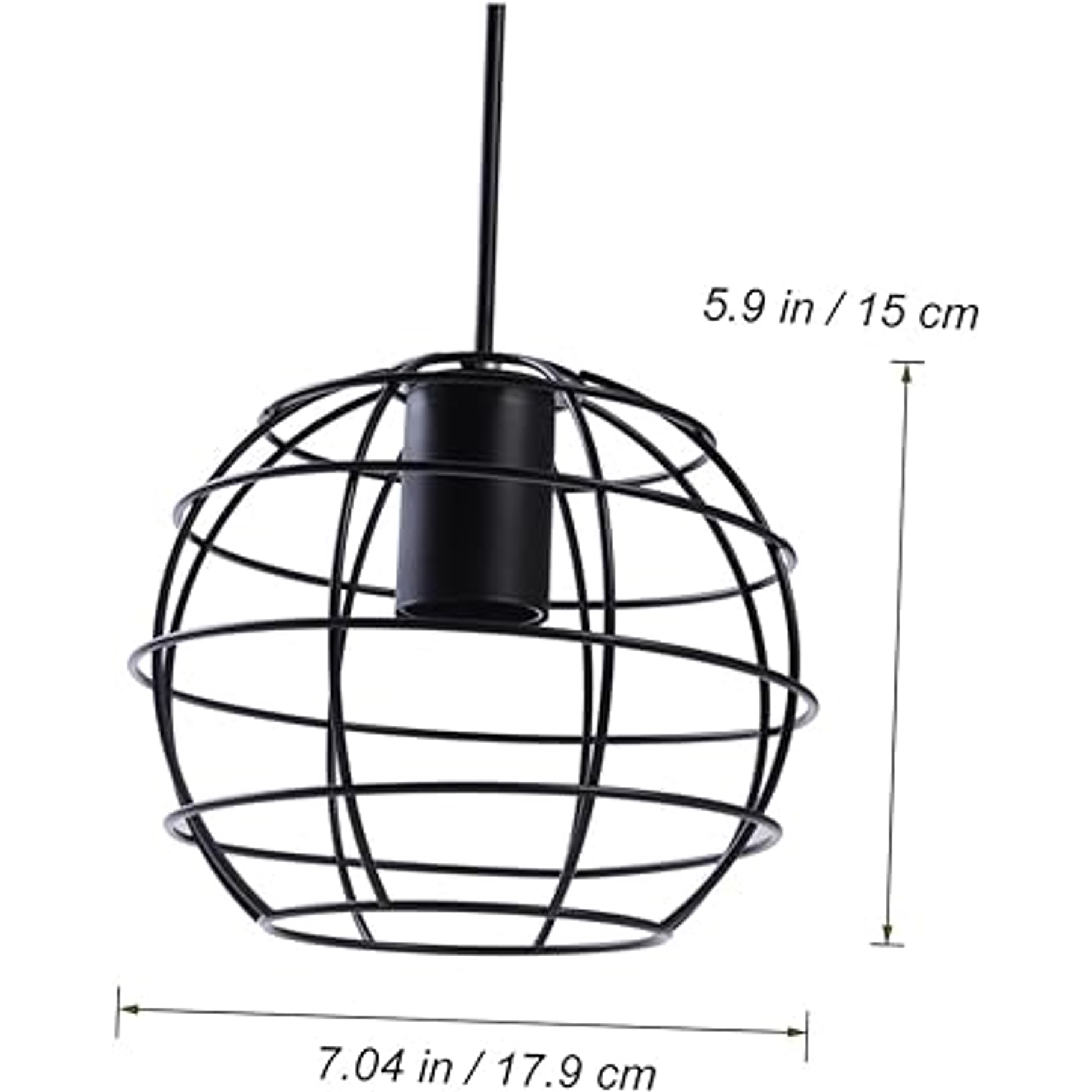 Lampara Colgante Esfera Tipo Jaula De Hierro  3