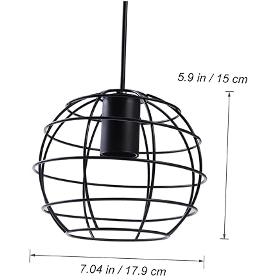 Lampara Colgante Esfera Tipo Jaula De Hierro  3