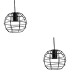 Lampara Colgante Esfera Tipo Jaula De Hierro  1
