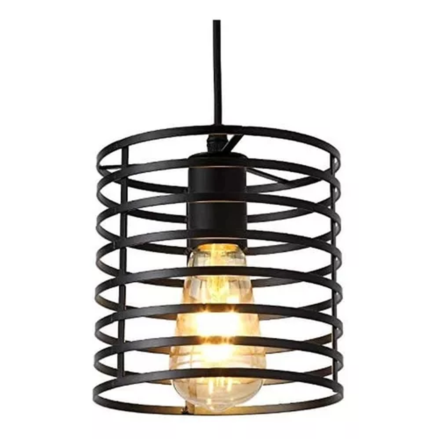 Lámpara Vintage Colgante Tipo Cilindro  1