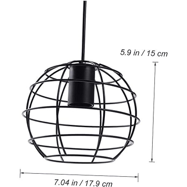 Pack de 2 Lamparas Colgante Esfera Tipo Jaula De Hierro  4