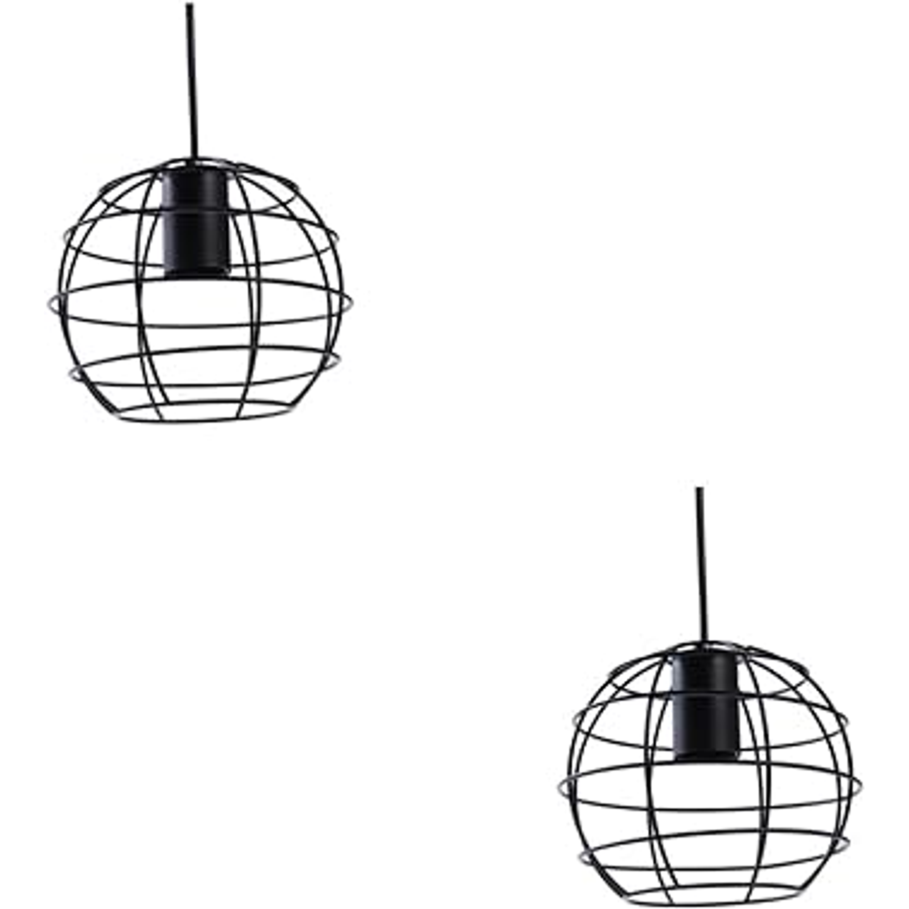 Pack de 2 Lamparas Colgante Esfera Tipo Jaula De Hierro  1