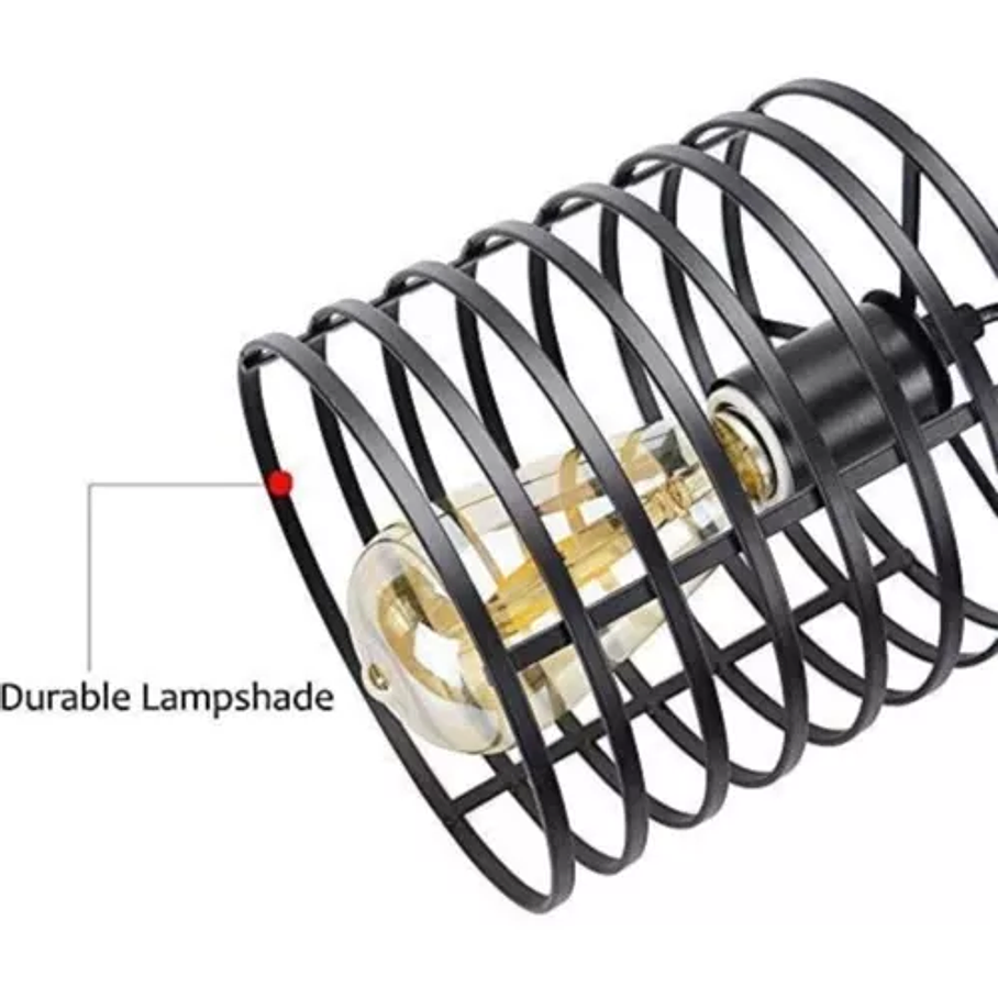Pack de 2 Lámpara Vintage Colgante Tipo Cilindro  2