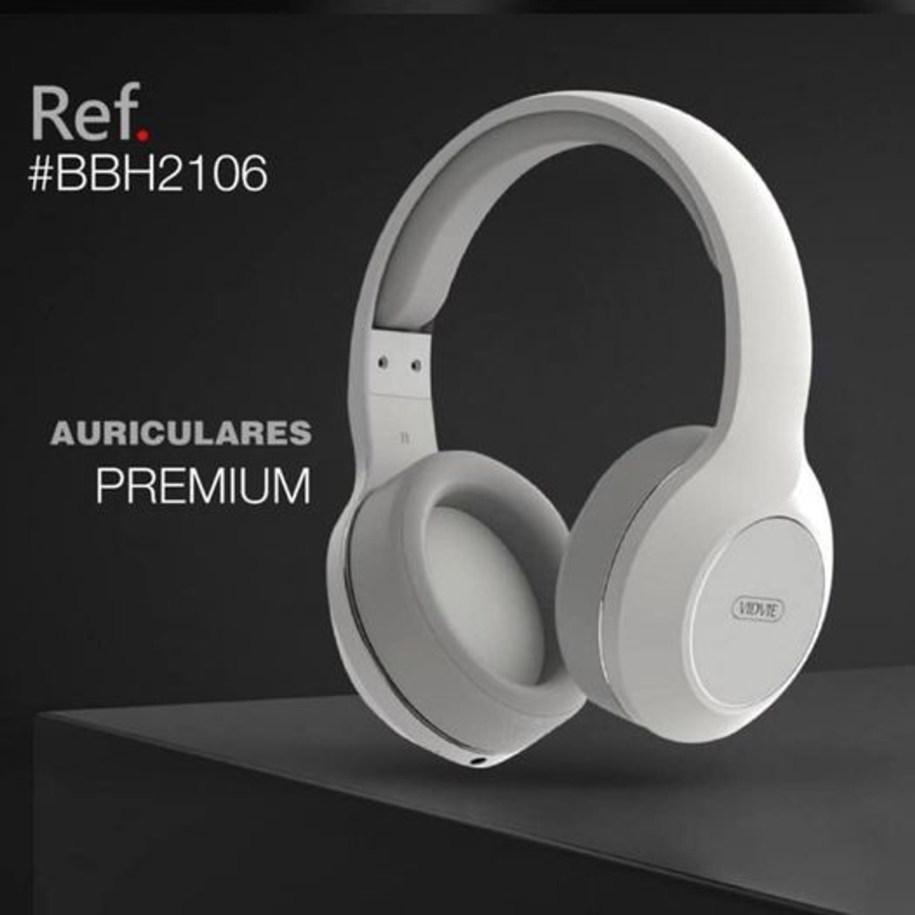 Audífonos Bluetooth Inalámbrico VIDVIE  Carga USB Blanco  3