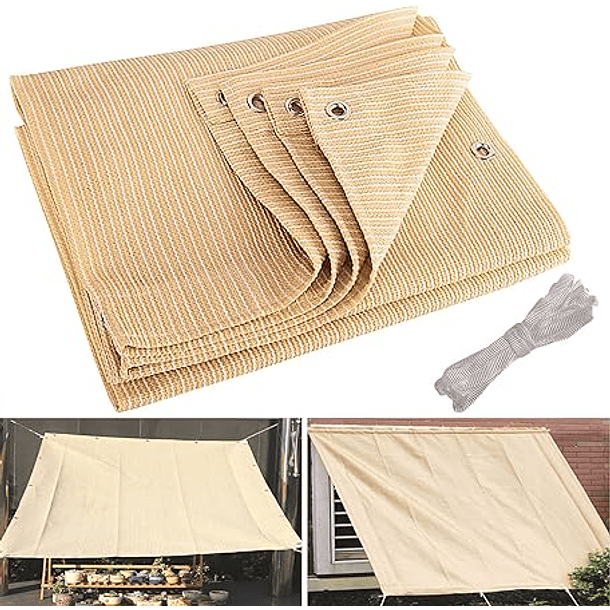 Toldo Vela Sombreadora Malla Sombra 4x4 Rectangular  2