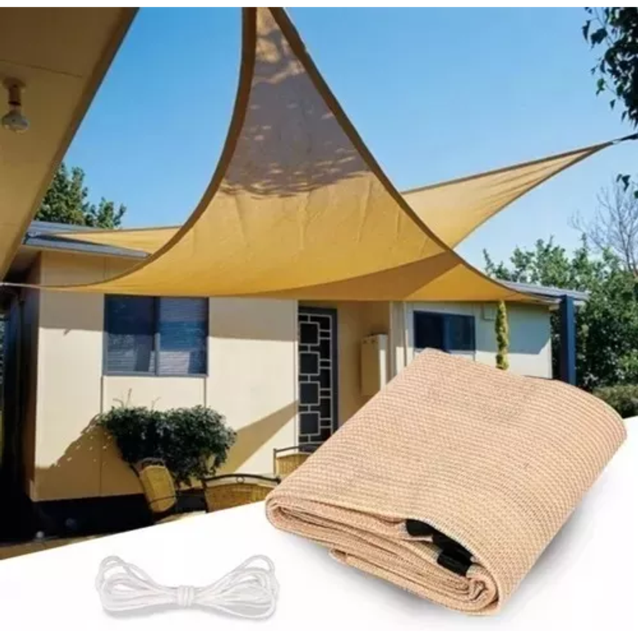 Toldo Vela Triangular Impermeable Para El Sol 6.1x6.1x6.1 2