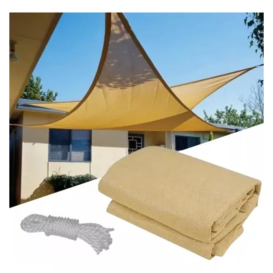 Toldo Vela Triangular Impermeable Para El Sol 4.5x4.5x4.5 2