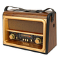 Radio Parlante Solar y Corriente Retro Bluetooth USB FM - Miniatura 3