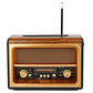 Radio Parlante Solar y Corriente Retro Bluetooth USB FM - Miniatura 7