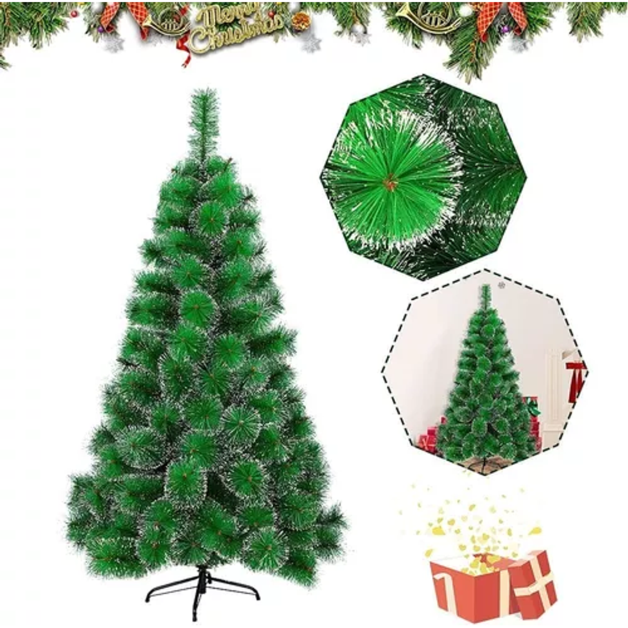 Decoración Navideña Árbol Navidad Arbolito Con Nieve 1.80m 5