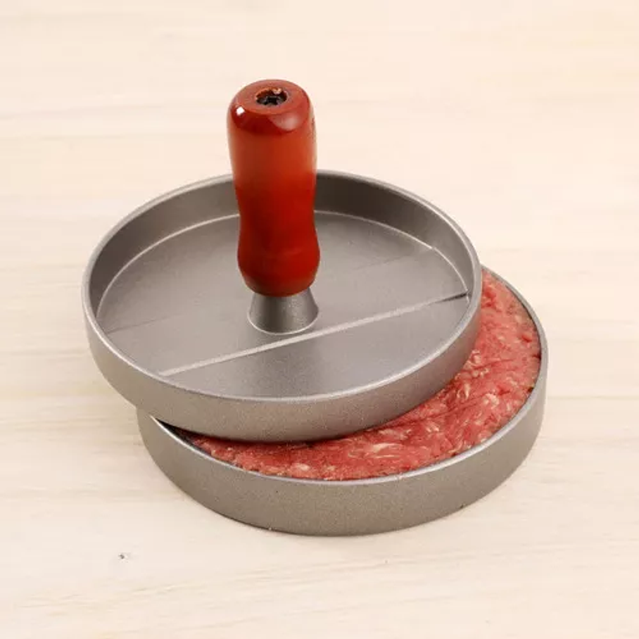 Prensa Para Hamburguesas Molde Antiadherente Asado Parrilla 4