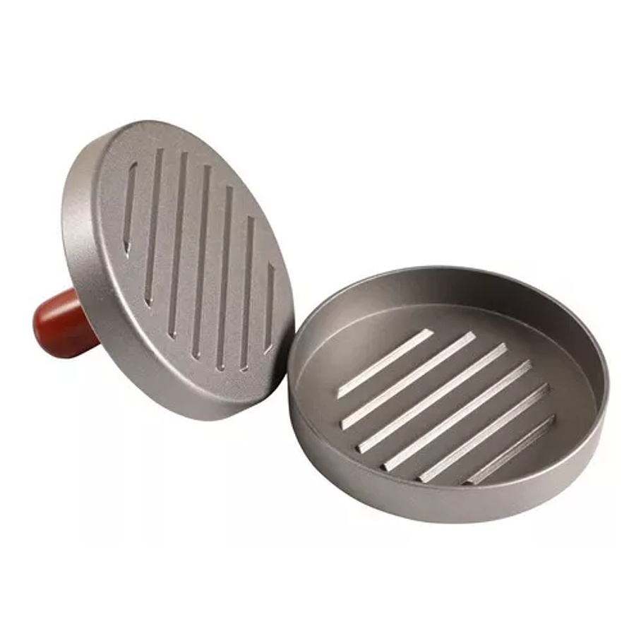 Prensa Para Hamburguesas Molde Antiadherente Asado Parrilla 3