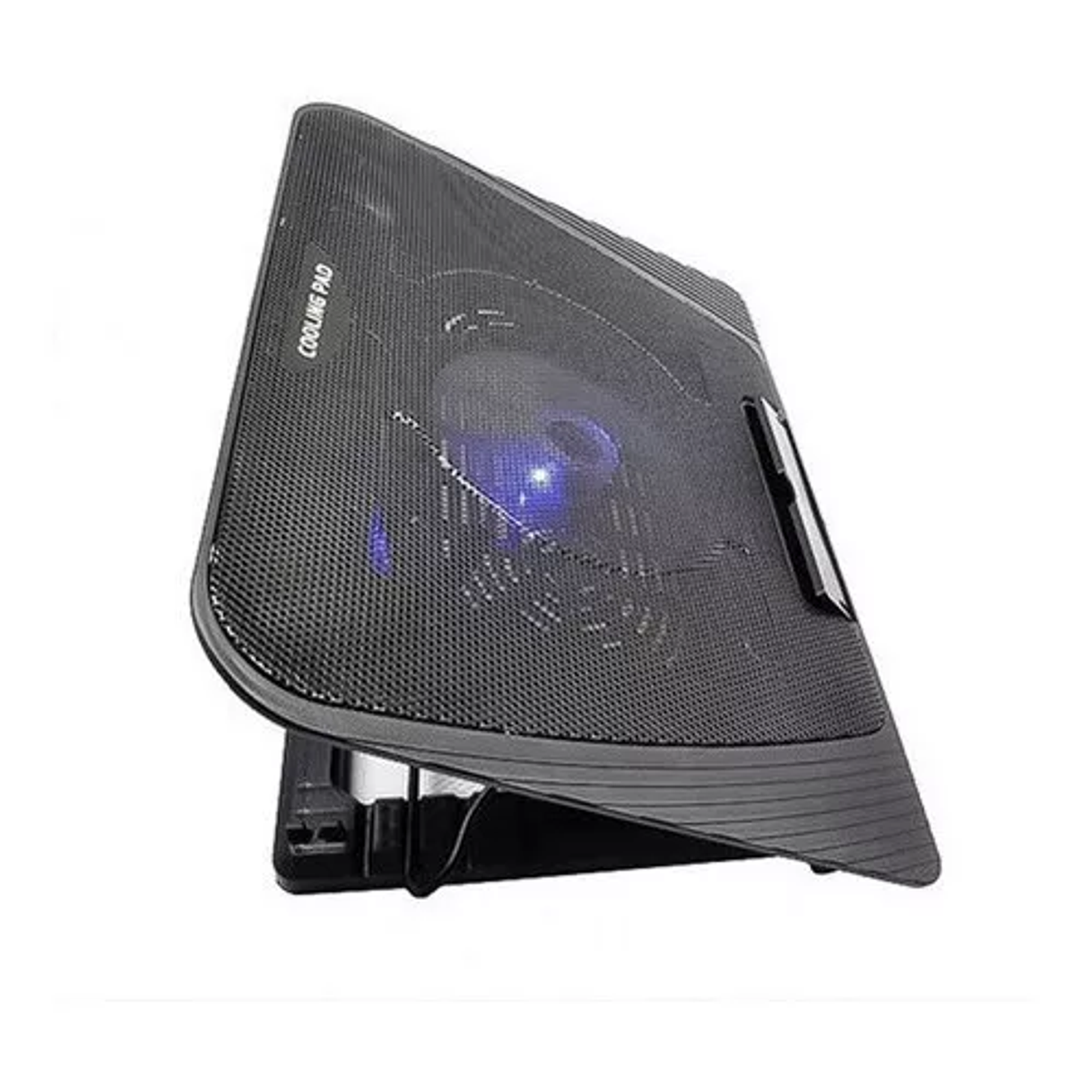 Ventilador Notebook Base Gamer Altura Ajustable Luz Led Color Negro 1