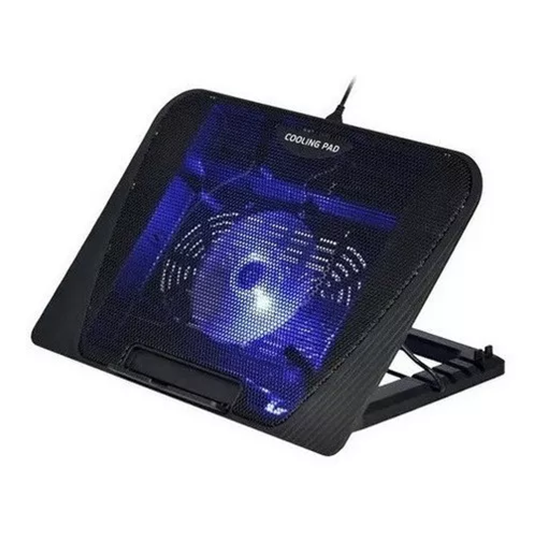 Ventilador Notebook Base Gamer Altura Ajustable Luz Led Color Negro 3