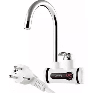 Llave Grifo Agua Caliente Electrica Lavaplatos Color Blanco
