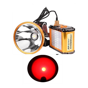 Foco De Caza Minero Con Lámpara 1200w Luz Roja