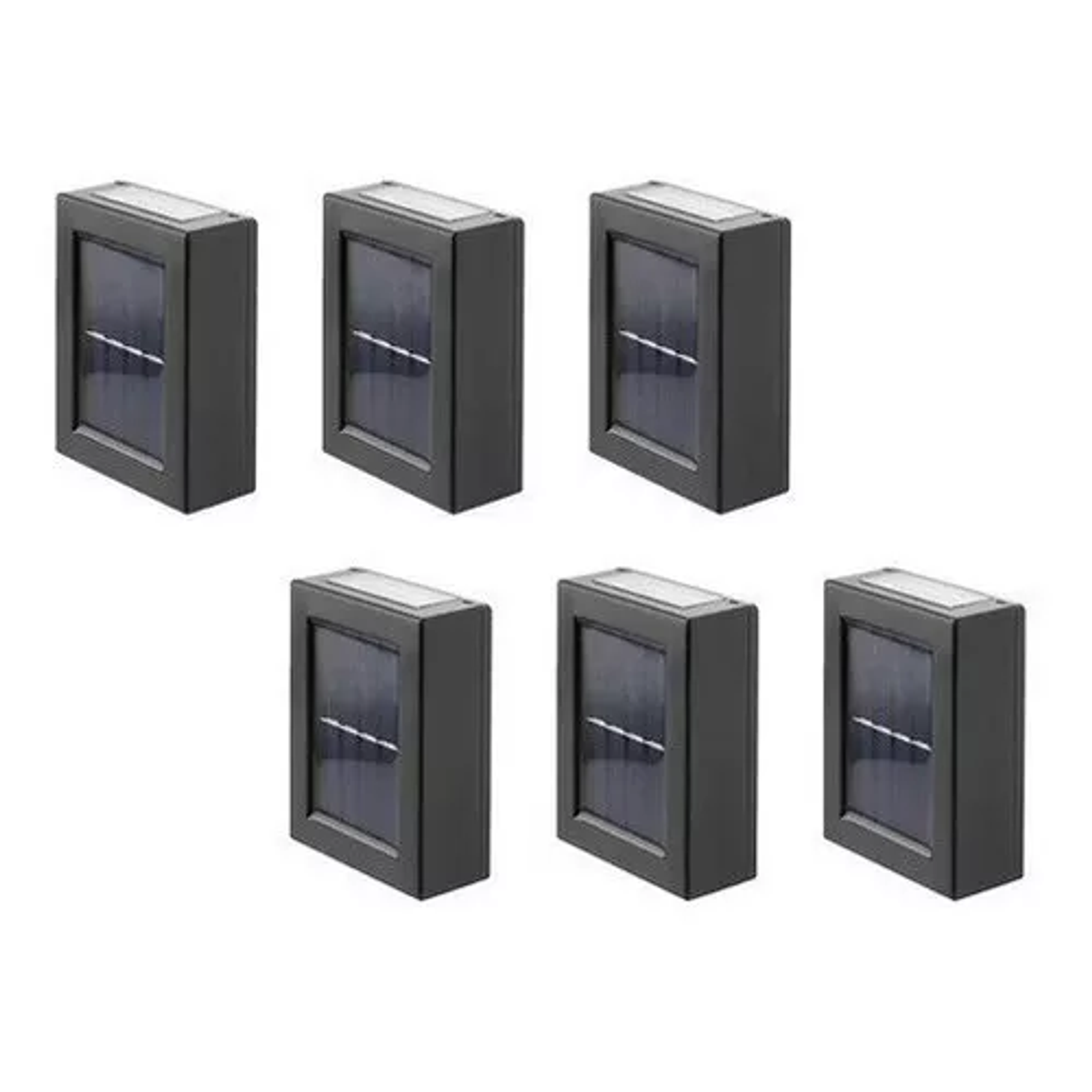 Pack 6 Foco Luz Aplique Solar Led Pared Exterior Luz Fria 1