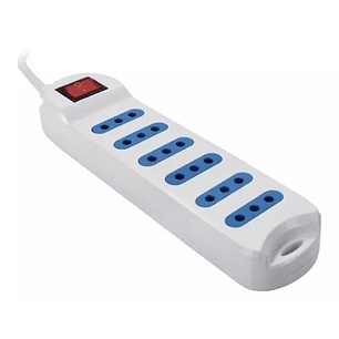 Alargador Electrico 5 Boca Blanca Con Switch