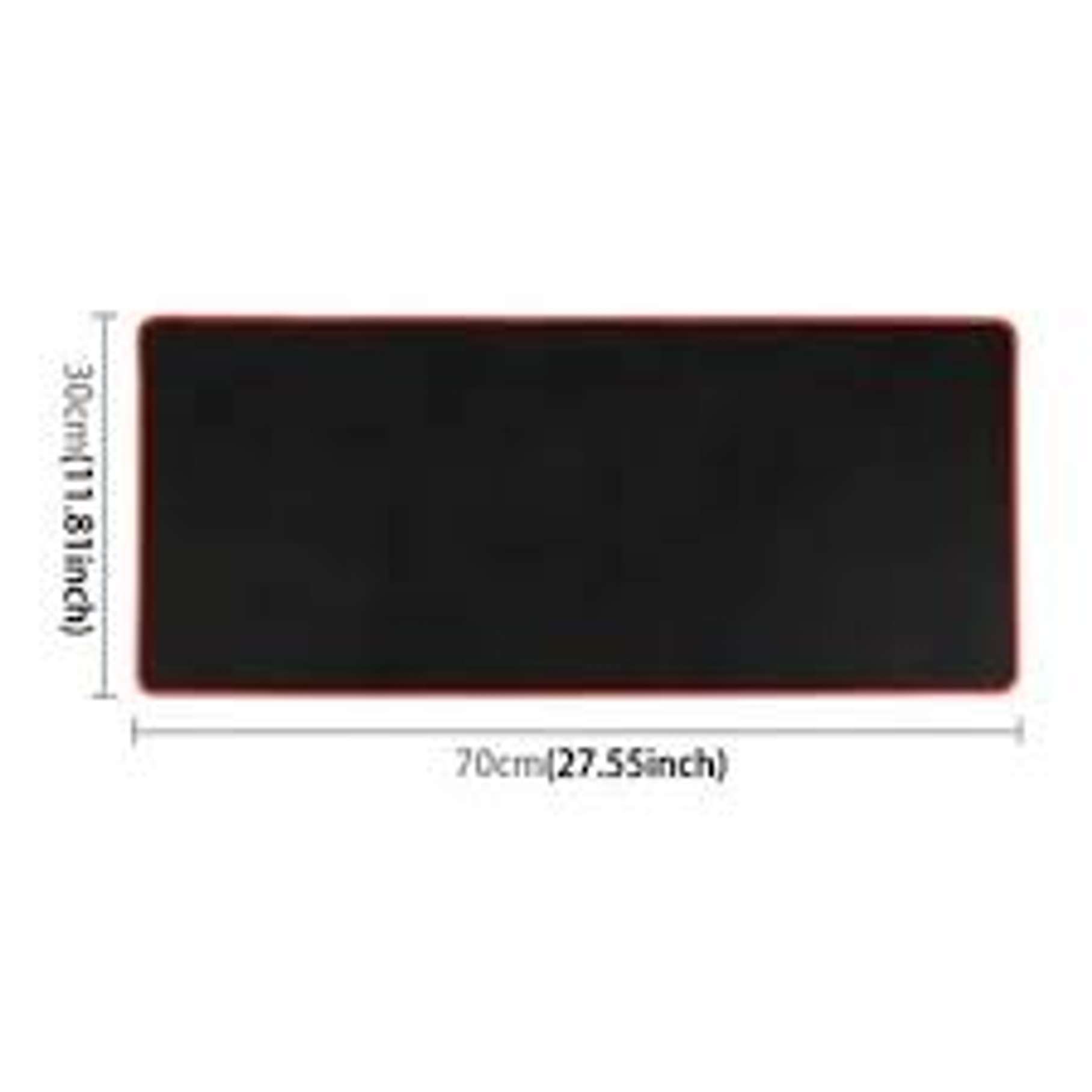 Mouse Pad Gamer Xl Antideslizante Negro Borde Cosido 70x30cm 4