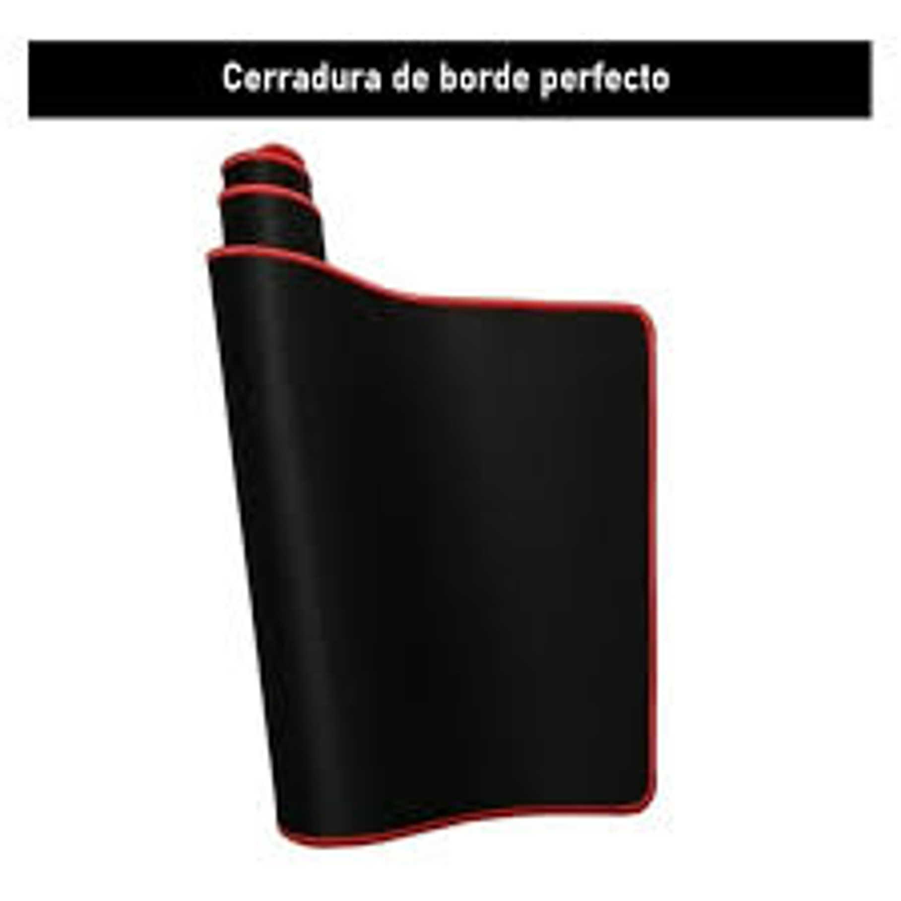 Mouse Pad Gamer Xl Antideslizante Negro Borde Cosido 70x30cm 6