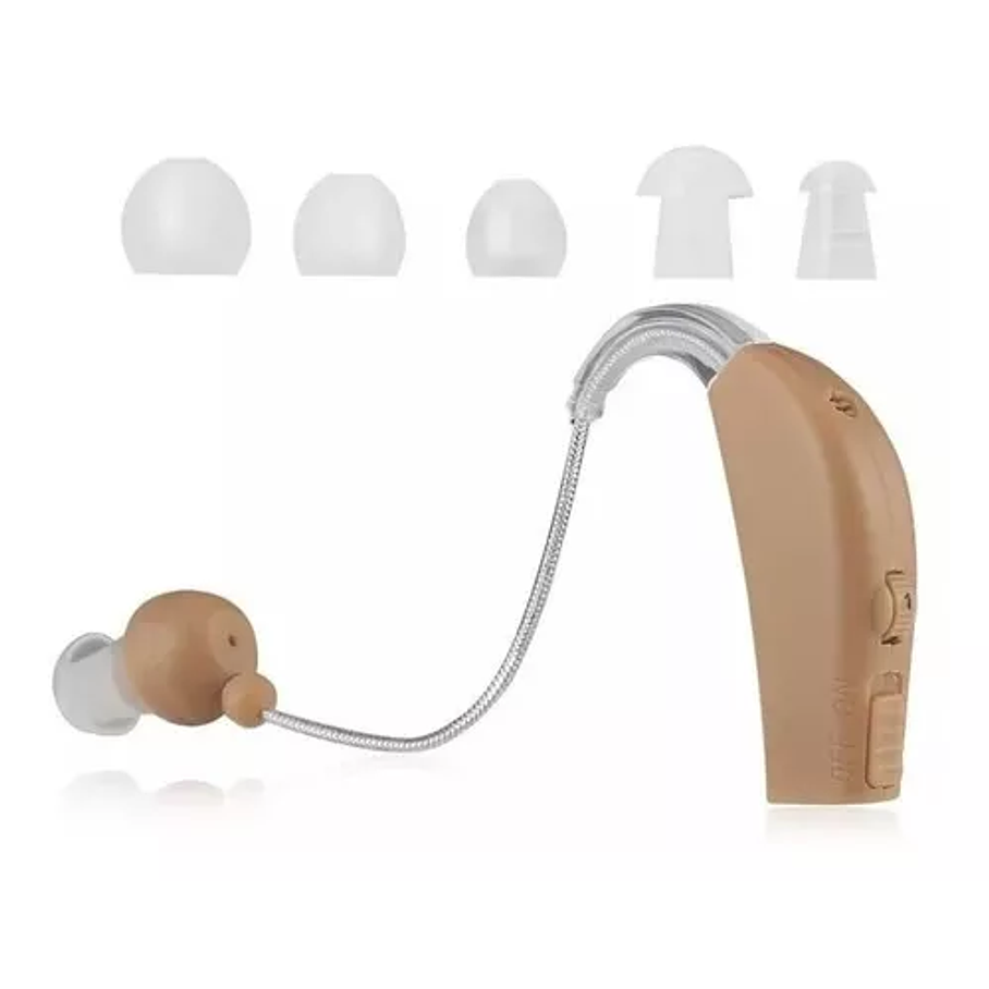 Audifono Para Sordo Recargable Amplificador Rosa Palido 2