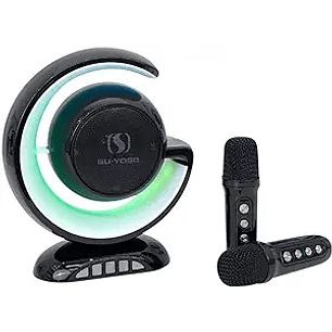 Parlante Karaoke Portatil Con Luces y Microfono USB 