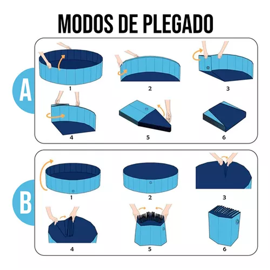Piscina Plegable Para Perros Para Mascotas 120 X 30 Cm 6