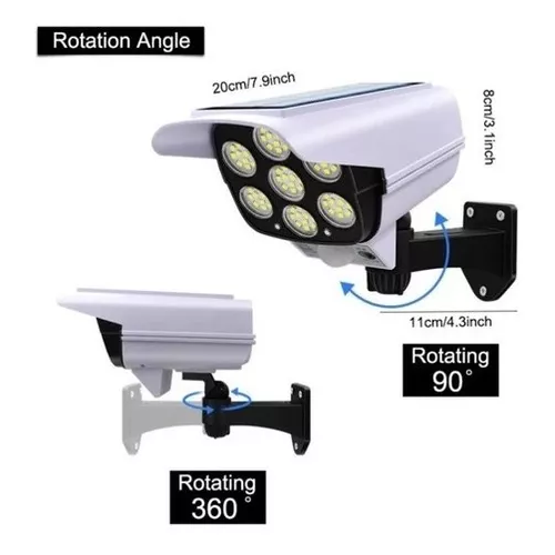 Foco Solar Tipo Camara Sensor De Movimiento Control Remoto 4