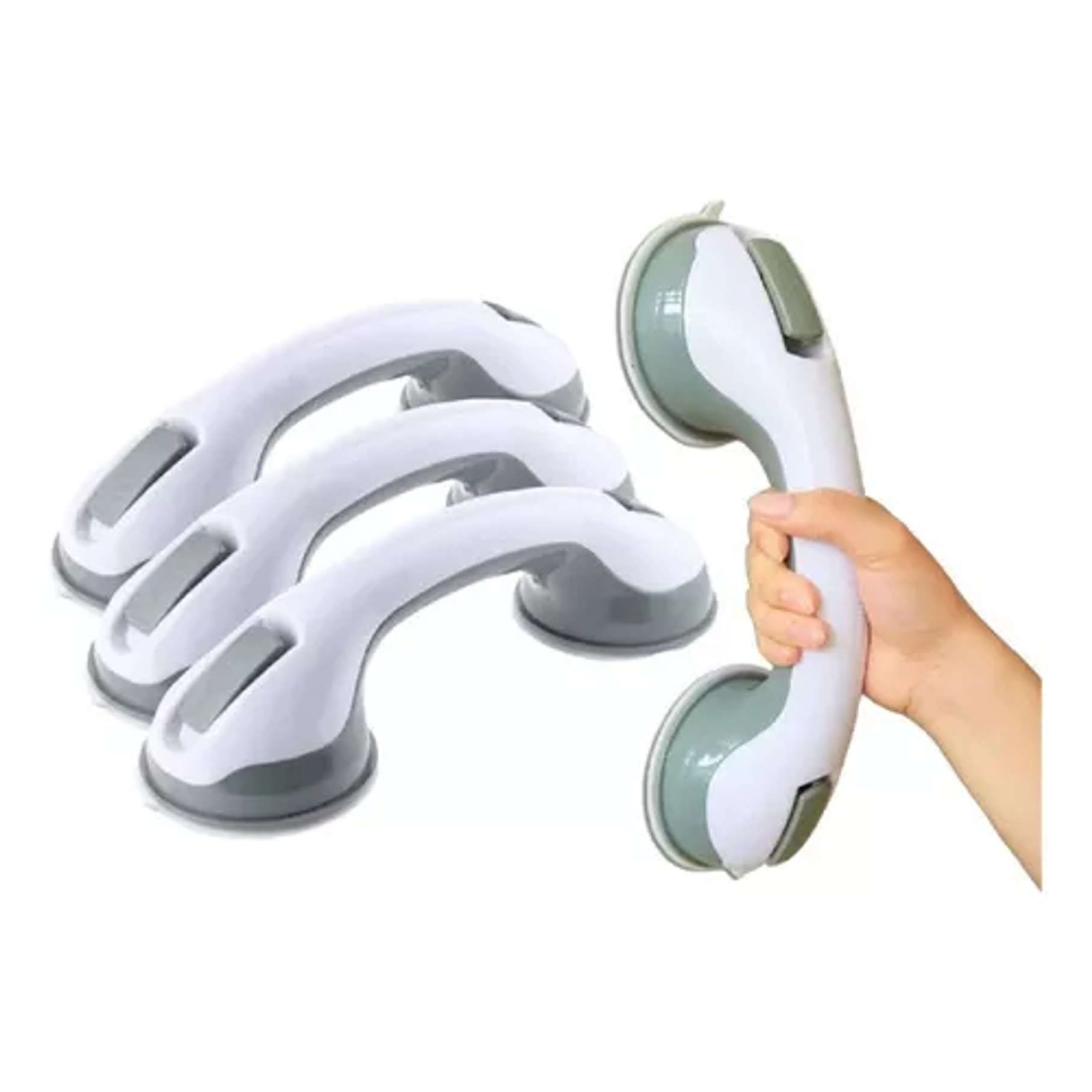 X4 Agarradera Manilla Asa Soporte Seguridad Baño Ducha Mango Color Blanco 1