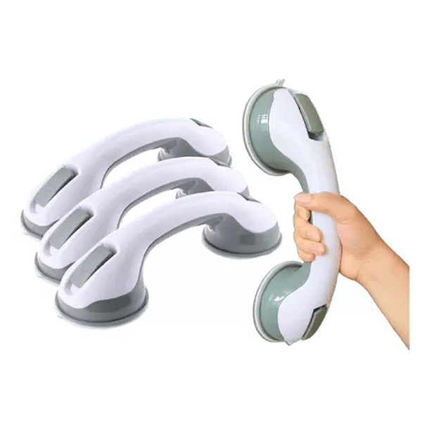 X4 Agarradera Manilla Asa Soporte Seguridad Baño Ducha Mango Color Blanco 1