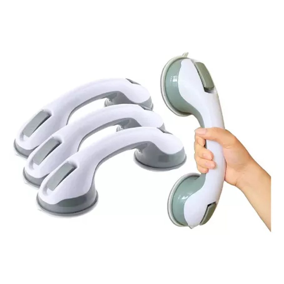 X4 Agarradera Manilla Asa Soporte Seguridad Baño Ducha Mango Color Blanco 1