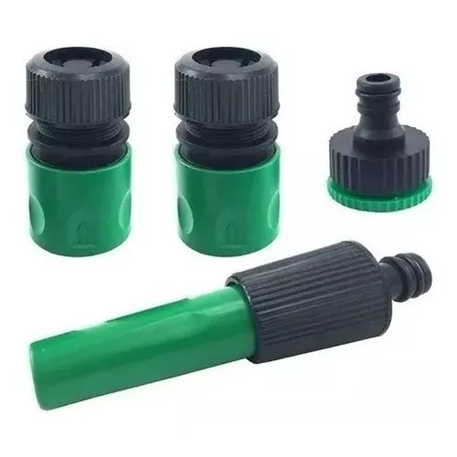 Manguera Reforzada 1/2 Pulgada 20 Mts Mas Pistola Y Acoples Color Verde 4