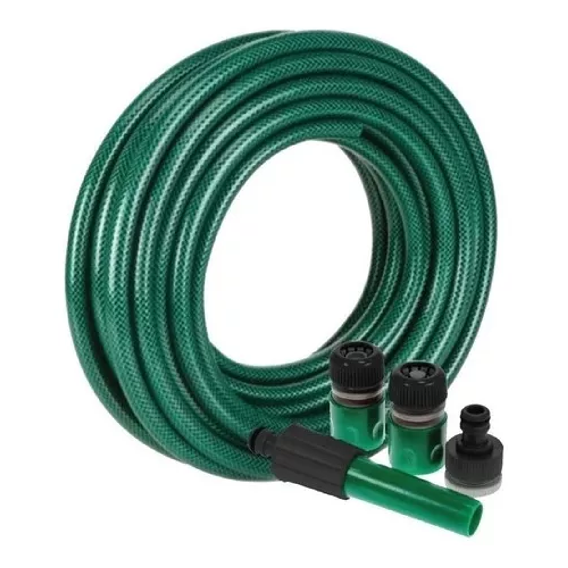 Manguera Reforzada 1/2 Pulgada 20 Mts Mas Pistola Y Acoples Color Verde 6