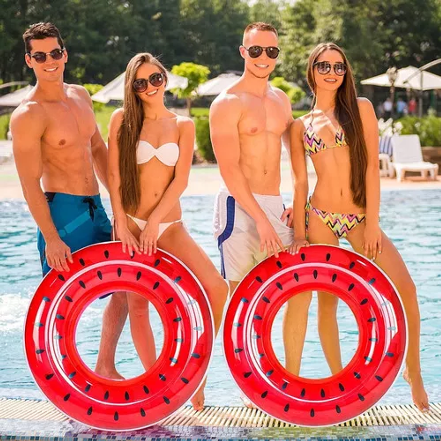 Flotador Sandía Anillo Inflable Playa Río Mar Niños Adultos 3