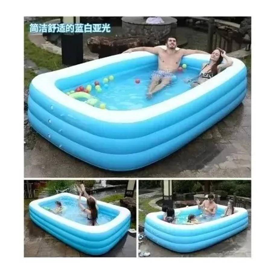 Piscina Inflable Rectangular Niños Verano Diversión 2.60 Mts 6