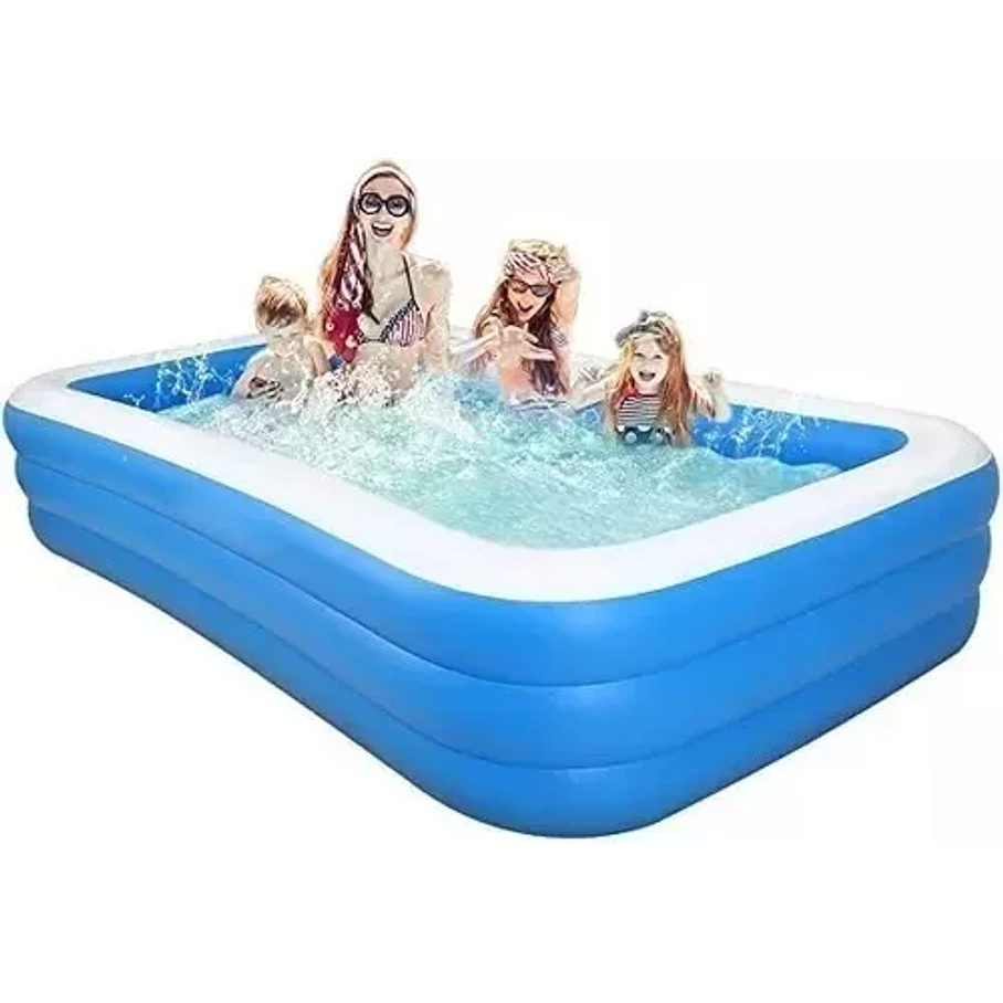 Piscina Inflable Rectangular Niños Verano Diversión 2.60 Mts 8