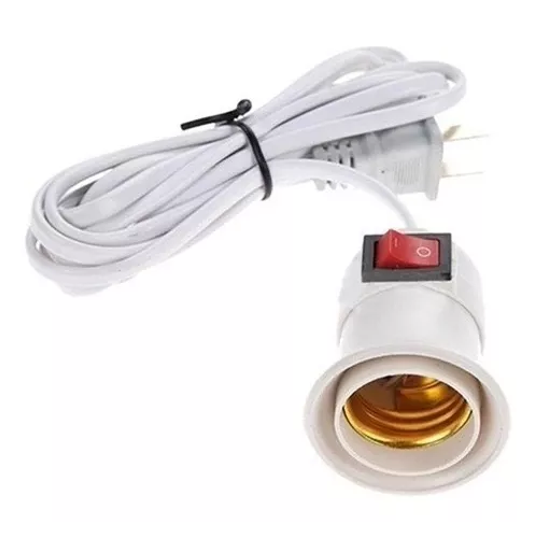 Soquete E27 Con Interruptor Cable 8 Mts Enchufe 3