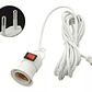 Soquete E27 Con Interruptor Cable 8 Mts Enchufe - Miniatura 4