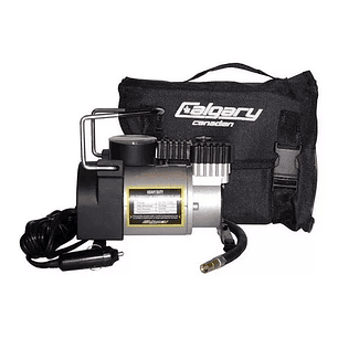 Compresor De Aire Mini Eléctrico Portátil Calgary Hd-023 12v - 13.5v Plateado/negro
