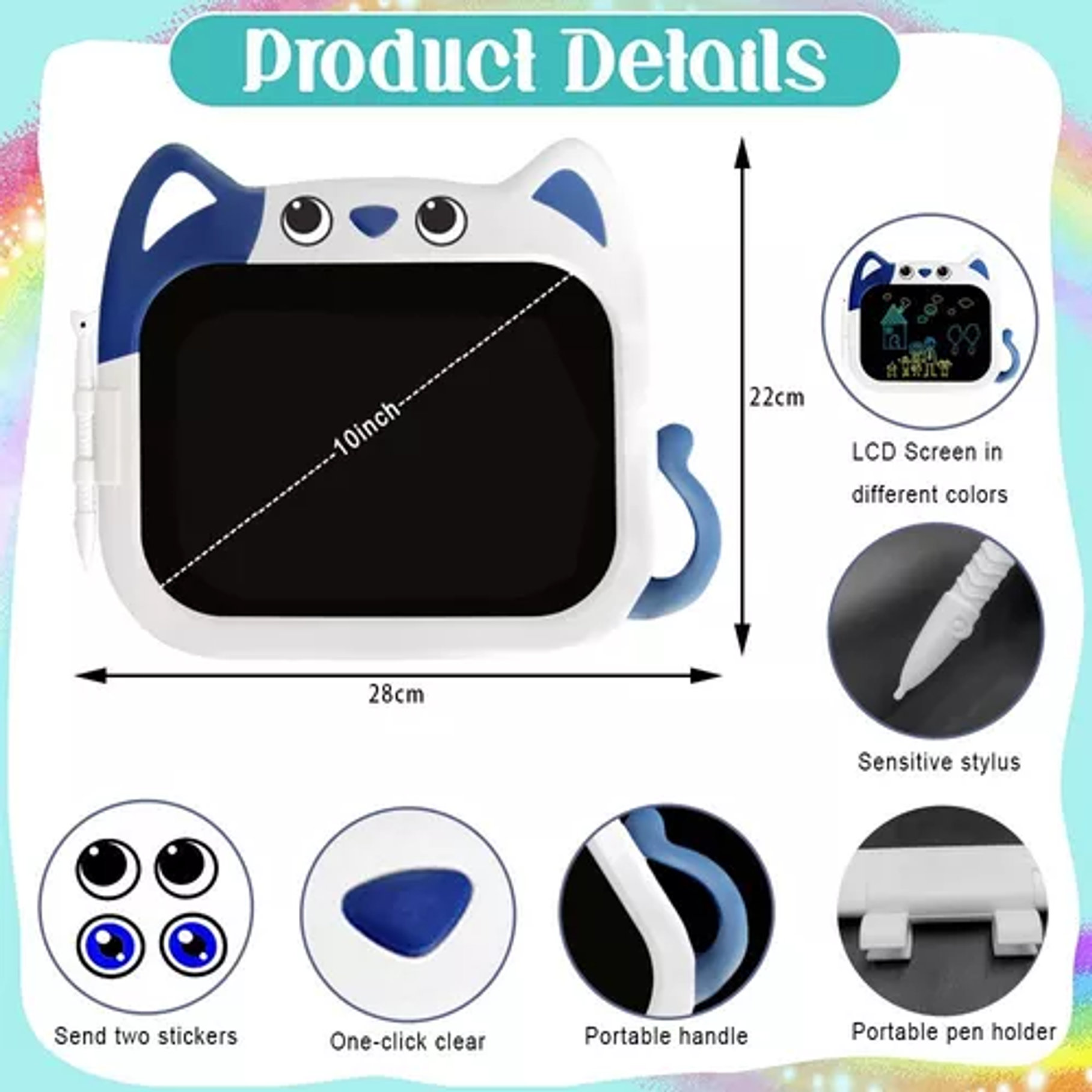 Pizarra Magica Tablet Lcd Escritura Digital Infantil Dibujo 6