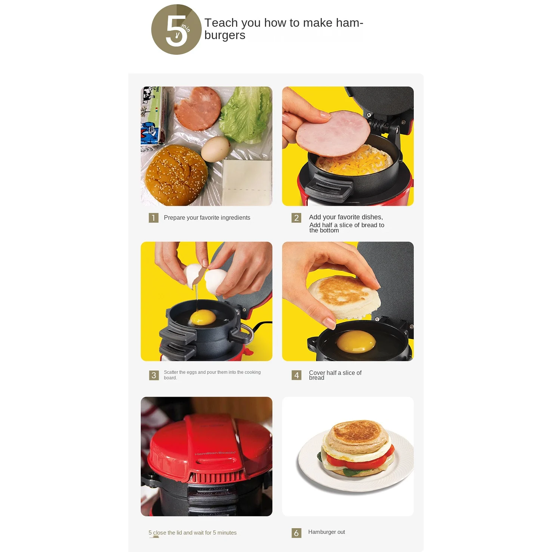 Sandwichera Eléctrica Omelet 2 En 1 Raf  5