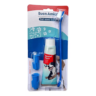 Set Bucal Para Mascotas: Cepillo, Crema Dental Y Dedal