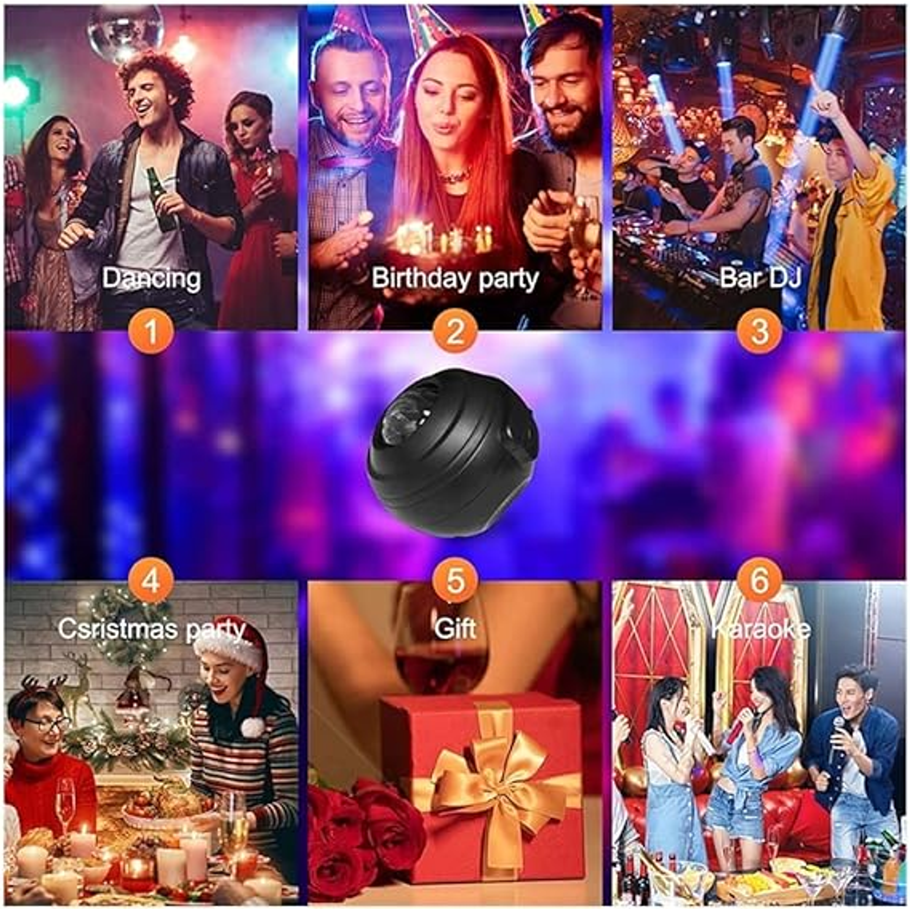 Proyector Galaxia Estrellas 5 planetas Distintos + Parlante 3