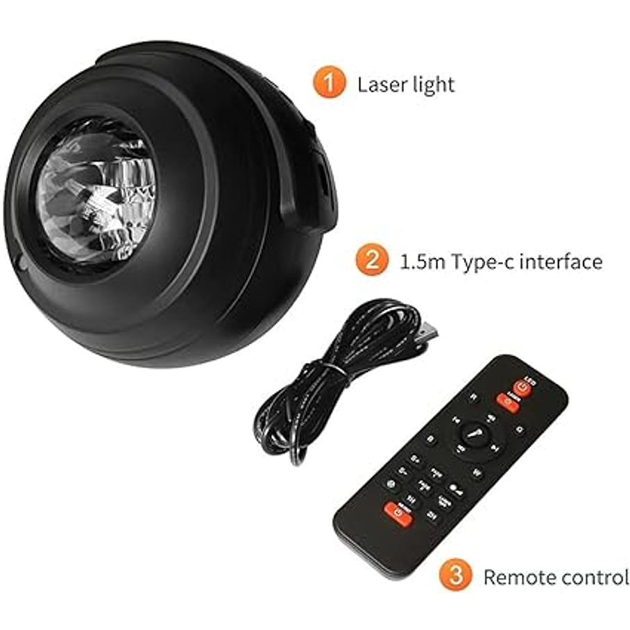 Proyector Galaxia Estrellas 5 planetas Distintos + Parlante 4