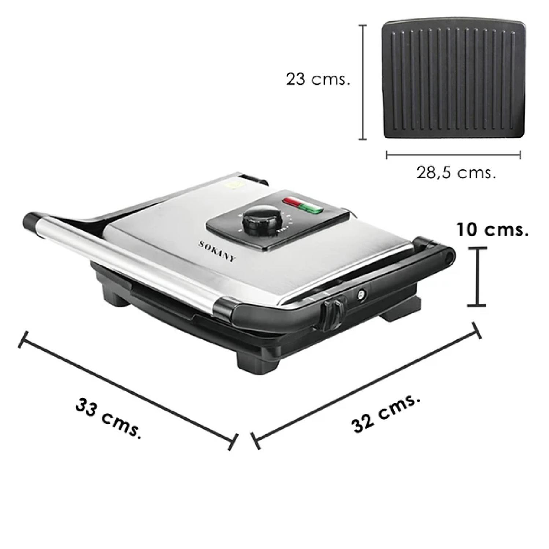 Parrillera Electrica Plancha Grill Carne De Asador Sokany 2000w  3