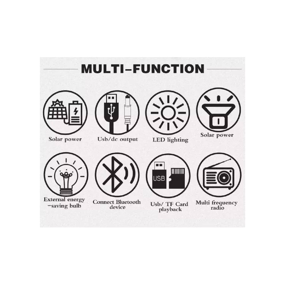 Kit Solar De Emergencia Camping Linterna Usb Kit Solar 100w 5